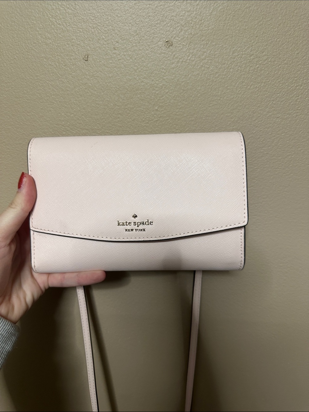 kate spade Pale Pink Leather Crossbody Bag